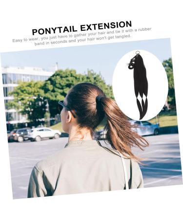 DOITOOL Braid Wig Ponytail Wig Braids Wig Hat Hair Wigs for Women Synthetic Ponytail Extention Hair Extensions for Braids Ponytail Extension Extend Girl Women's High Temperature Wire 90X5CM Black - Buy Online on GoSupps.com