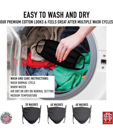 Adjustable Charcoal Grey Reversible Face Mask - Soft Washable & USA Made for Medium to XLarge Faces - Buy Online on GoSupps.com