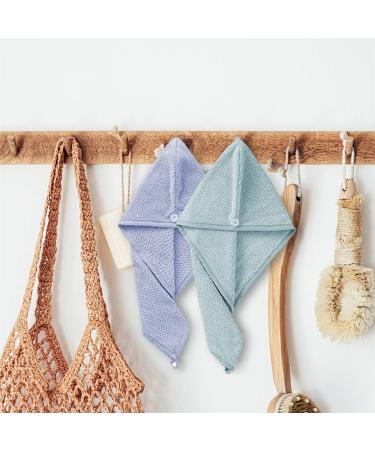 Hair Turban Drying Towel Wrap - Quick Dry Microfiber 2 Pack | Super Absorbent Hair Drying Towels for Fast Hair Care - Buy Online on GoSupps.com