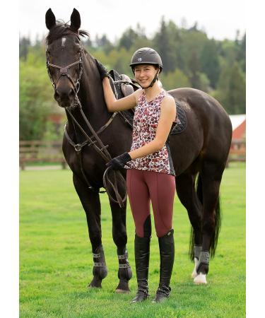 Kerrits Flow Rise Knee Patch Performance Tight - Small Mahogany - Buy Online on GoSupps.com
