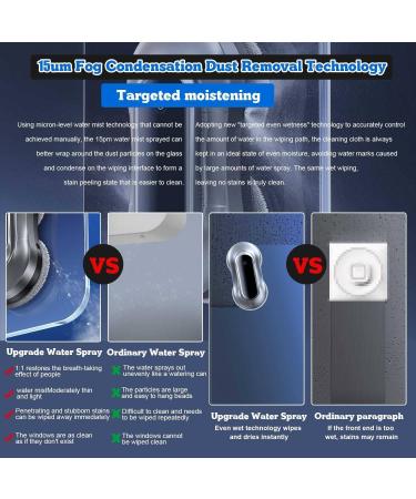 CHHMAELOVE Upgrade Window Cleaning Robot with 70ml Dual Water Spray Robot Window Cleaner with Remote&5 Pairs Of Replacement Cloths Smart Window Vacuum for Interior/Exterior Highrise Windows(Black) - Buy Online on GoSupps.com