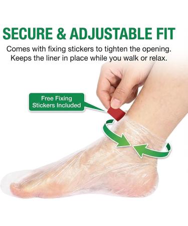 Lot de 100 couvre-pieds en plastique pour pieds - Jetables - Pour le bain de paraffine la p dicure le spa les chaussures - Buy Online on GoSupps.com