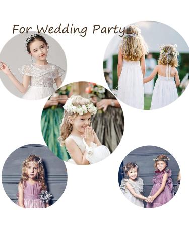 Gold Princess Flower Girl Headband - Bridal Wedding Hair Accessory for Kids & Women - Buy Online on GoSupps.com