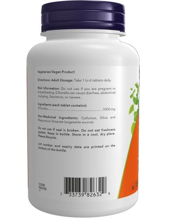 NOW Supplements Chlorella 1 000 mg Broken Cell Wall Tablets 120 Count 120 count (Pack of 1) - Buy Online on GoSupps.com
