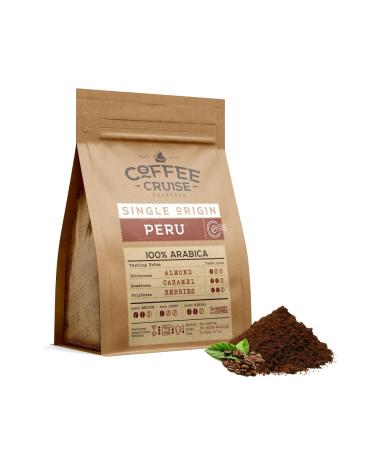 COFFEE CRUISE Peru Ground Coffee 250g - Medium Roasting - Aroma Caramel and Herbal - For All Coffee Machines - 100% Arabica Peru 250 g (Pack of 1) - Buy Online on GoSupps.com
