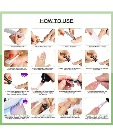 Morovan Poly Gel Nail Kit with Nail Drill, LED Lamp, Gel Nail Polish, Primer - Complete Nail Extension Set for Beginners - Glow in the Dark Poly Nail Gel Kit - Buy Online on GoSupps.com