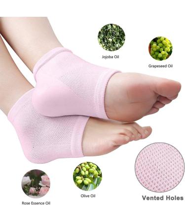 3 Pairs Moisturizing Gel Socks for Dry Cracked Heels - Spa Humectant Foot Treatment - Buy Online on GoSupps.com