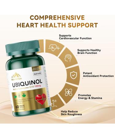 CoQ10 100mg Softgels, Coenzyme Q10 Supplements Can Enhance Endurance & Replenish Energy Reserves - CoQ10 Ubiquinol for Heart Health & Energy Metabolism, Non-GMO, Gluten-Free, 2-Month Supply (60 Count) 60 Count (Pack of 1) - Buy Online on GoSupps.com