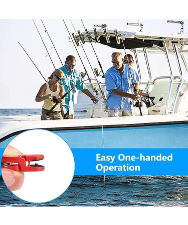Fishing Release Clip - 6 Pack Angel Downrigger Clips & Snap Release Outrigger Clips for Weight Hobel Board - Black - Buy Online on GoSupps.com