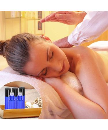 28 Pack Cobalt Blue Glass Roll On Bottles for Essential Oils | 10ml with Stainless Steel Balls | Includes Funnels Syringes & Stickers - Ideal for Fragrance & DIY Blends - Buy Online on GoSupps.com