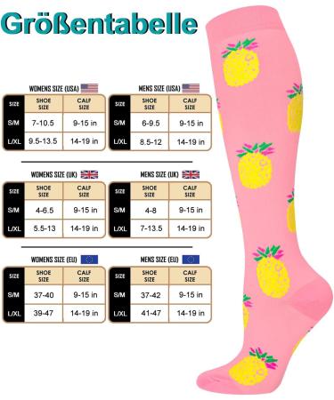 Blongw Compression Stockings for Men - 6 Pairs Knee Support Socks for Sports Travel Running & Cycling - Size L-XL Assorted - Buy Online on GoSupps.com