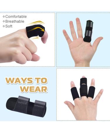 Sopito Finger Splints - 2pcs Finger Support Brace with 6pcs Nylon Sleeves for Broken Fingers, Arthritis, and Knuckle Immobilization - Buy Online on GoSupps.com