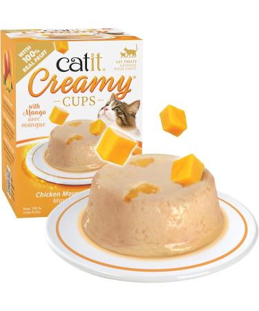 Catit Creamy Cups Chicken Mousse with Mango 4 x 25g Cat Food Wet Cat Food Cat Food Wet Nourriture Pour Chat Cat Wet Food Wet Cat Food Pate - Buy Online on GoSupps.com
