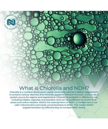 Nootropics Depot NADH + Chlorella vulgaris (Broken Cell) 400mg Capsules | Nicotinamide Adenine Dinucleotide 20mg | Chlorophyll 10mg | Energy Alertness Mental Clarity & Healthy Aging 30 Count 30 Count (Pack of 1) - Buy Online on GoSupps.com