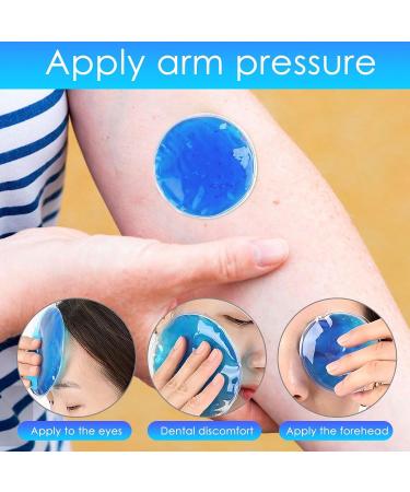 Reusable Gel Ice Cold Pack - Instant Gel Cold Packs Hot and Cold Compress for Injuries Muscle Cool Down Eye Swelling Huyath Blue 7cm - Buy Online on GoSupps.com