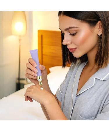 Veemoon Tube de Cr me Contour des Yeux Violet 20G T te de Massage en Alliage de Zinc Rechargeable et Portable pour Soins Peau Femmes et Filles - Buy Online on GoSupps.com