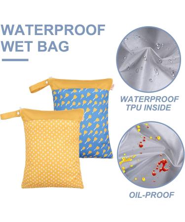 Seaur Wetbag Baby Kinder Waterproof Nappy Bag - Reusable Zip Pocket for Diaper Beach Pool & Gym - 2 Pieces (30x40cm) - Buy Online on GoSupps.com