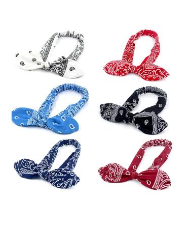 6 Pack Floral Print Headbands for Women | Sporty & Stylish Hair Bands | Versatile Bandanas for Face Washing & Everyday Use - Buy Online on GoSupps.com