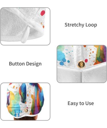 Watercolor Cow Hair Towel 2 Pack - Super Absorbent Quick Dry Turbans for Women & Girls - Buy Online on GoSupps.com