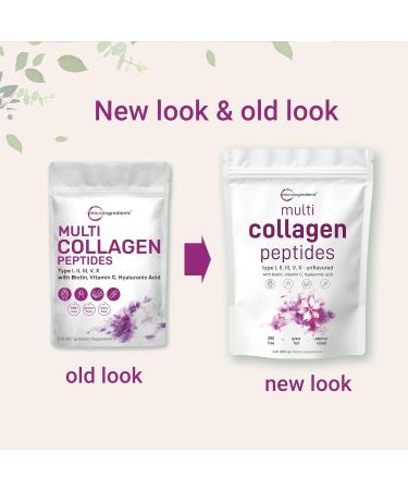 Multi Collagen Protein Powder 2lb with Biotin, Hyaluronic Acid & Vitamin C - Unflavored Peptides, Keto & Paleo Friendly - Buy Online on GoSupps.com