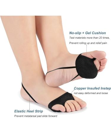Large Men's Metatarsal Pads with Copper Infused Gel - 2 Pairs | Non-Slip Foot Protection for Pain-Proof Relief | Callus, Blister, Corn Cushions | Size L(W8.5-12/M7.5-10.5) - Buy Online on GoSupps.com