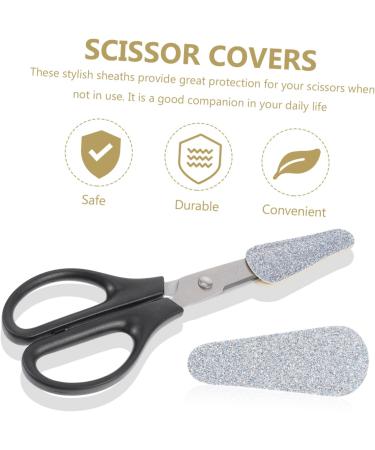 Frcolor 2-Pack Shearing Set - DIY Scissor Covers for Hairdressing & Salon Use | Protective PU Sheaths | 6.4x2.5cm Silver - Buy Online on GoSupps.com