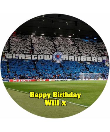 Ibrox Stadium Inside Rangers Glasgow 7.5 inch Round Icing Sheet Birthday Fathers Day Cake Topper - Buy Online on GoSupps.com