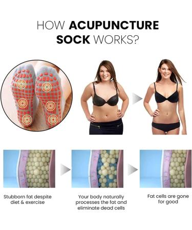 ZUICC 3Pairs VFlex Acupressure Health Socks - Tourmaline Self-Heating Foot Massage Therapy - Buy Online on GoSupps.com