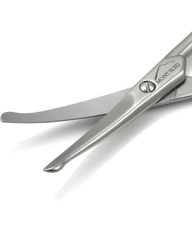 Mont Bleu Curved Carbon Steel Ear & Nose Hair Scissors 9 cm/3 - Made in Italy - Buy Online on GoSupps.com
