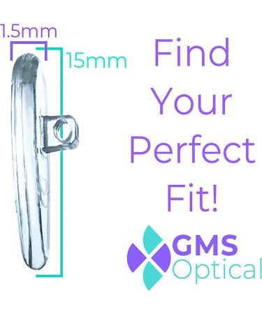 GMS Optical Soft Silicone D-Shaped Screw-in Nose Pads for Glasses  Sunglasses  and Eye Wear - 15mm (5 Pair) - Buy Online on GoSupps.com