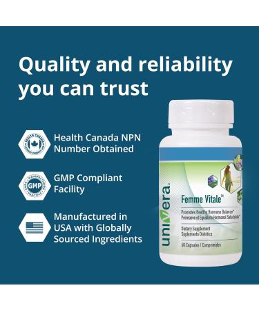 Femme Vitale - Natural Relief for Hot Flashes & Night Sweats | Hormone Balance Support - 60 Count - Buy Online on GoSupps.com