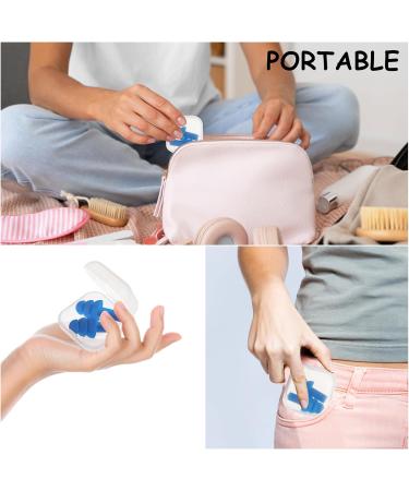 Buy Noise Cancelling Earplugs for Sleeping - 8 Pairs Reusable Silicone Waterproof Soft Ear Protection for Swimming Snoring & Noisy Environments - Buy Online on GoSupps.com