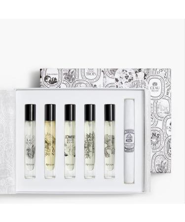 Diptyque Eau de Toilette Travel Spray 0.25 Fl Oz (Pack of 5) Set for Men and Women