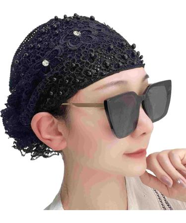 Quzente Lace Hairband Lace Pearl Floral Hairband | Boho Elegant Wide Headwrap Hair Pearl Accessories Lace Hairbands Headwrap for Girls Teens Black - Buy Online on GoSupps.com