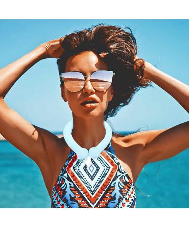Buy Tebinzi Personal Cooler Neck Wrap | Portable Cooling Hose for Men & Women | Reusable & Free-Handed | Ideal for Outdoor Sports - Sky Blue - Buy Online on GoSupps.com
