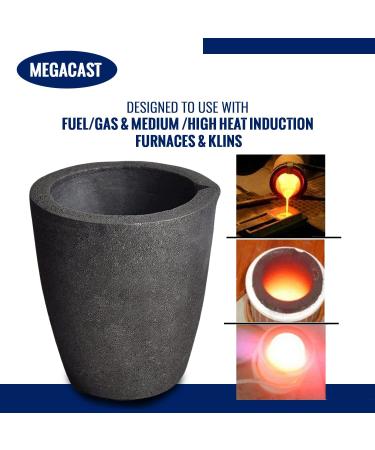 8KG MegaCast Foundry Clay Graphite Crucible for Melting Casting & Refining Gold Silver Copper Brass Aluminum - Buy Online on GoSupps.com