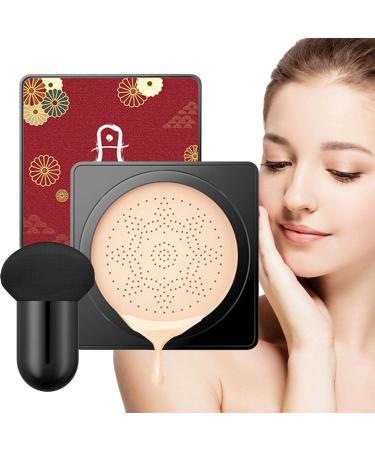 NIKTULE Mushroom Air Cushion BB Creme |Lighten the Mushroom Head Air Cushion CC cream and of course |Long -lasting BB Cream Foundation with complete coverage for most skin types 01#natural color