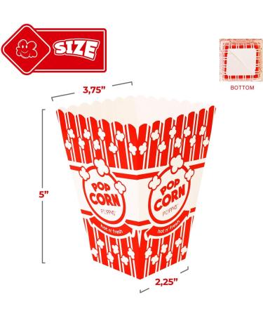 Poppy's Small Popcorn Boxes 200 Pack 30 Oz Concession-Grade Popcorn Buckets Popcorn Machine Accessories for Popcorn Bars Movie Nights Concessions - Buy Online on GoSupps.com