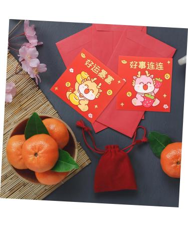 HOMSFOU 6pcs Envelopes Wedding Favors Gifts Creative Red Packet Red Pocket for New Year Dragon Packets Spring Festival Red Packet Dragon Style Red Packet Dragon Bag Paper Lucky - Buy Online on GoSupps.com