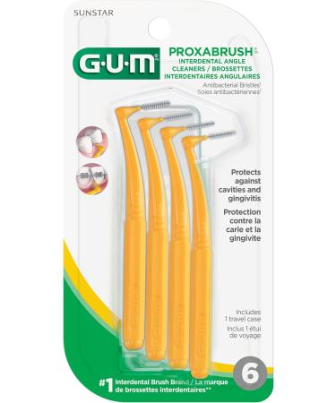 GUM Proxabrush Angled Reusable Interdental Cleaners - Yellow - Pack of 36 - Buy Online on GoSupps.com