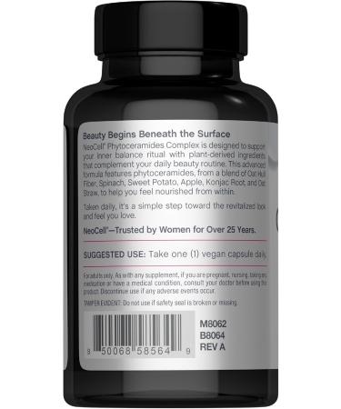 NeoCell Phytoceramide Complex Supplement | 60 Capsules | Advanced Formula | Vegan Plant Derived Ceramides - Buy Online on GoSupps.com
