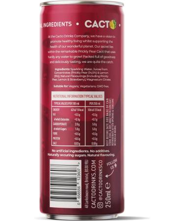  CACTO Cacto - Prickly pear and strawberry (6 x 250 ml) - Buy Online on GoSupps.com