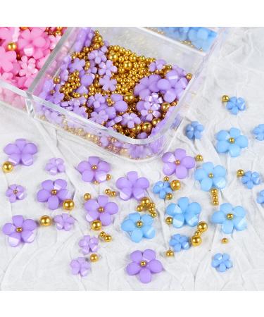 Flower Nail Art Charm for Acrylic Nails - Pack of 6 Mixed Sizes Nail Charms for DIY Nail Designs - Fashion Accessories for Women and Girls - Buy Online on GoSupps.com