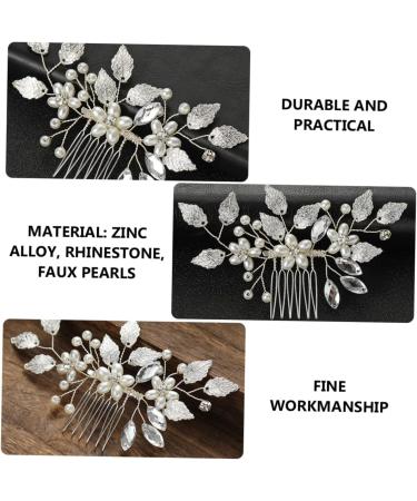 Ipetboom Bridal Hair Accessories Wedding Hair Accessories Crystal Wedding Hair Accessory Bride Headpieces for Wedding Rhinestone Barrettes Pearl Zinc Alloy Bridesmaid Hair Comb - Buy Online on GoSupps.com