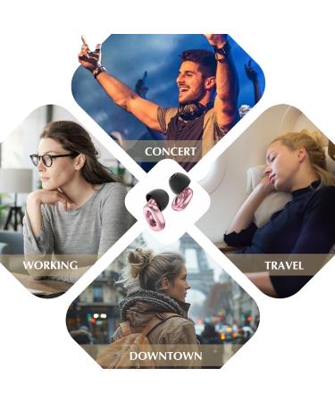 Fita+ Focus Earplugs for Noise Reduction up to 24dB - Soft Reusable Noise Cancelling Ear Plugs with 8 Ear Tips (XS/S/M/L) - Hearing Protection in Rosegold - Buy Online on GoSupps.com