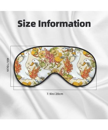 Ducks and Flowers Sleep Mask | Adjustable Double-Sided Eye Mask | Soft Sleeping Eye Covers for Perfect Shading & Reduced Eye Edema | International Shipping Available - Buy Online on GoSupps.com