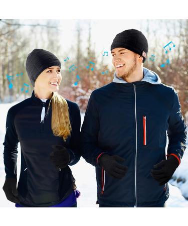 Bluetooth Beanie Set - 2 Wireless Bluetooth Hats + 2 Winter Touchscreen Gloves | Perfect Christmas Gift for Men, Women, Teens - Buy Online on GoSupps.com