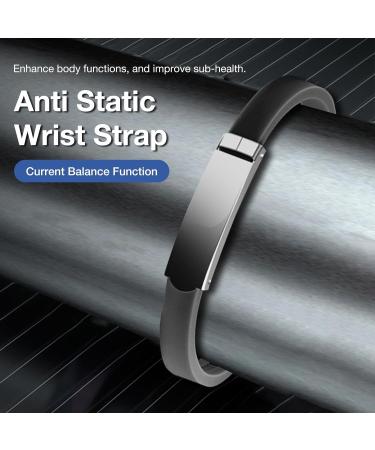 1/2pc Wrist Band - 20g Silicone Wristbands Custom Wrist Bands | Adjustable Hand Wrist Band Anti Static Wrist Strap Band Cordless Band Sports Wristbands Black Colour Hand Wrist band for Boys Adults 2pcs Black - Buy Online on GoSupps.com