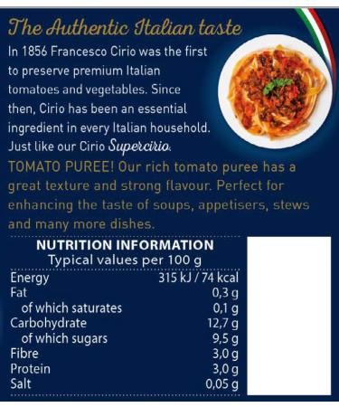 Cirio tomato puree Jars 350 G X - Buy Online on GoSupps.com