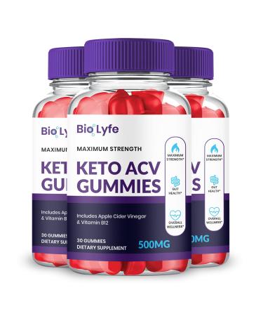 Prime Ninja Bio Lyfe Keto ACV Gummies Maximum Strength Official 3 Bottles
